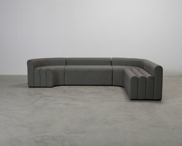 Lounge-kulmasohva tummanvihreä