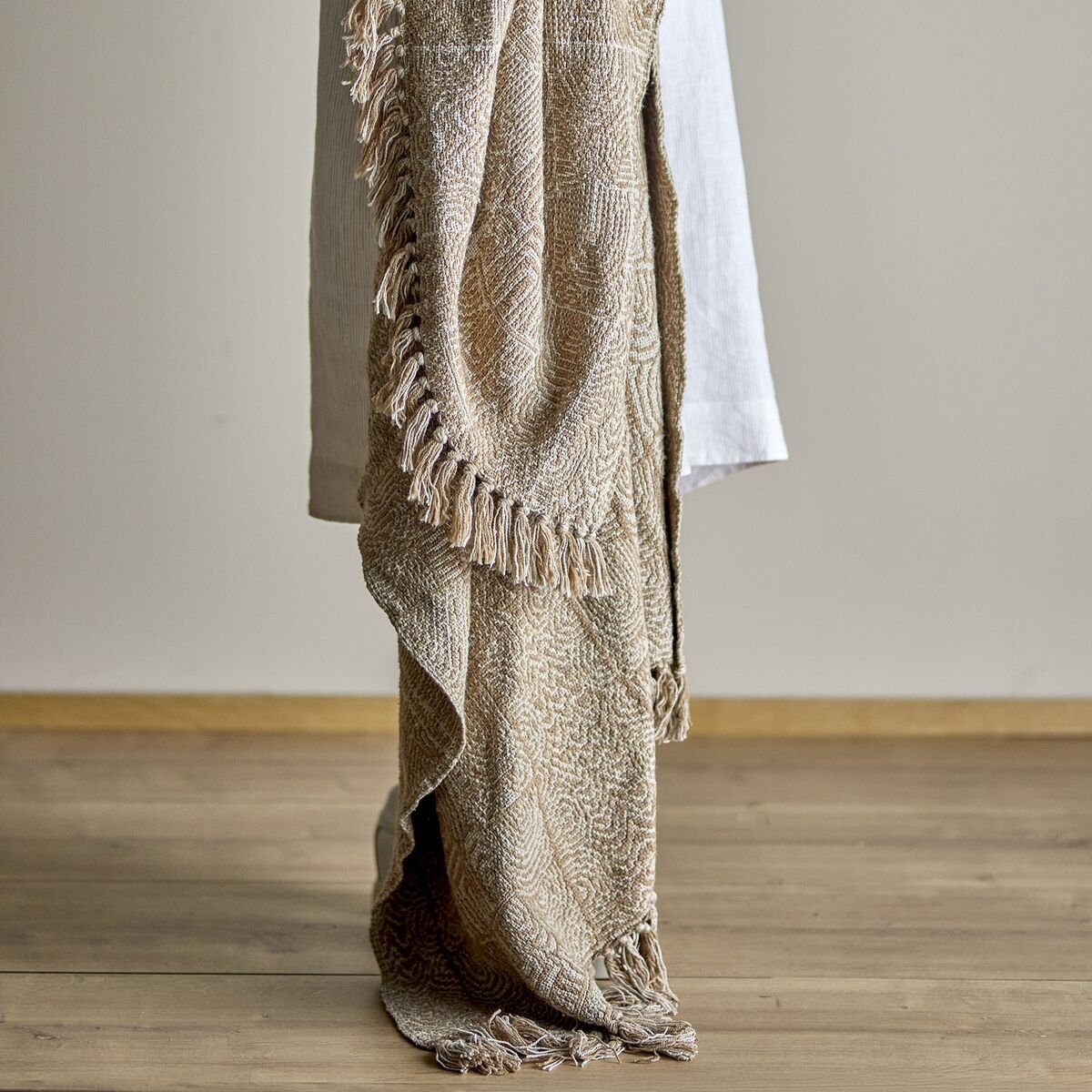 Bloomingville Bresso torkkupeitto 130x160 cm ruskea