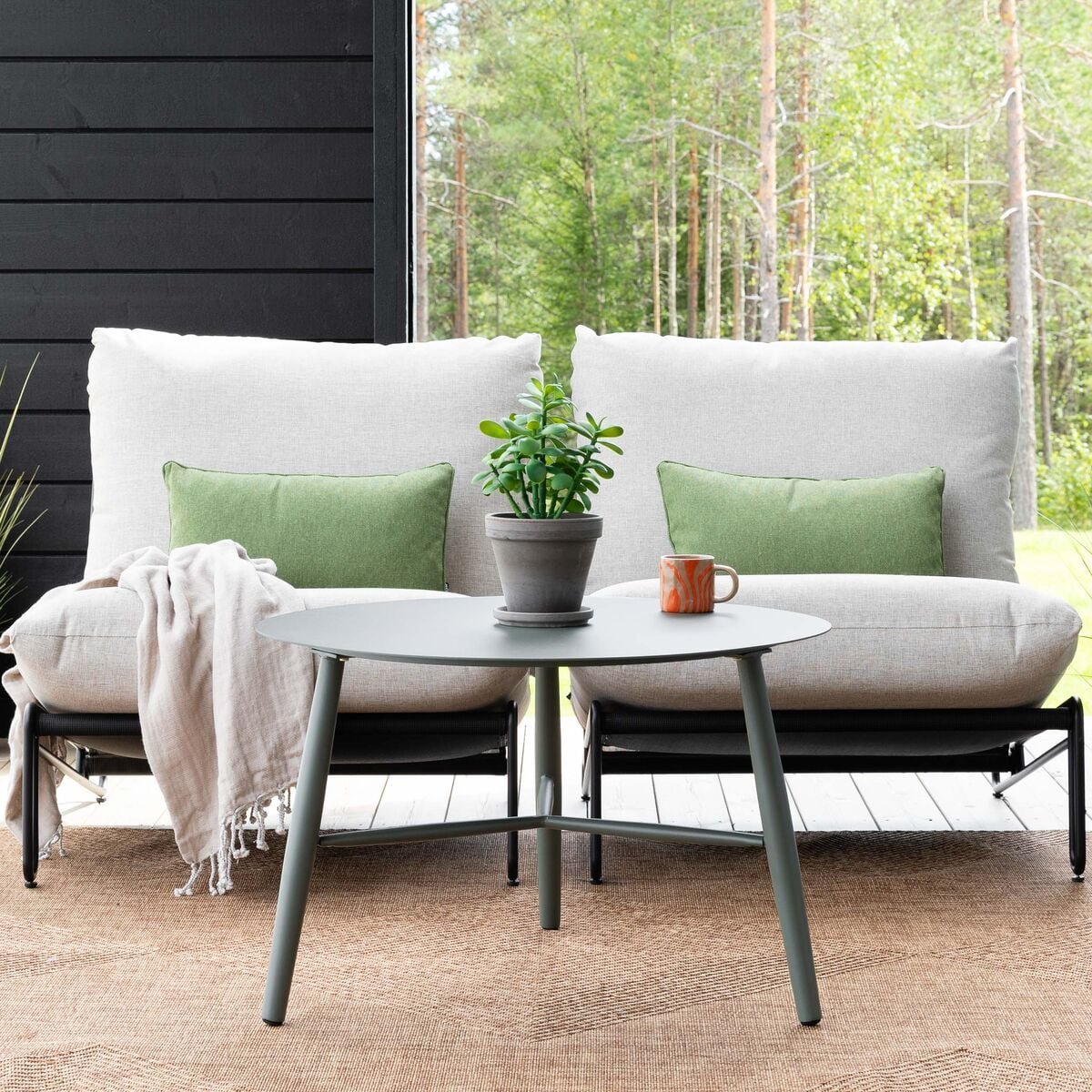Brafab Vannes pyöreä sohvapöytä Ø75 cm sammal
