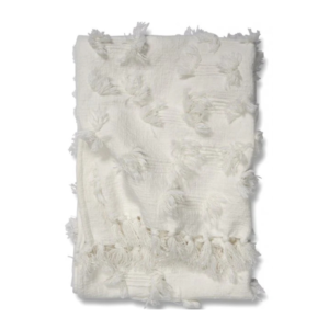 Classic Collection Pläd Rope viltti 130 x 170 cm valkoinen