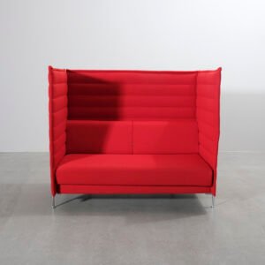 Vitra Alcove Highback 2-istuttava akustiikkasohva punainen