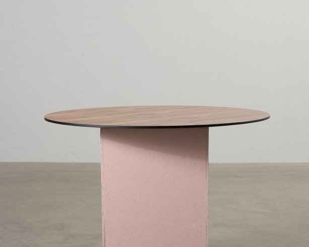 Decotique Social pöytälevy ø 110 cm pähkinä / musta