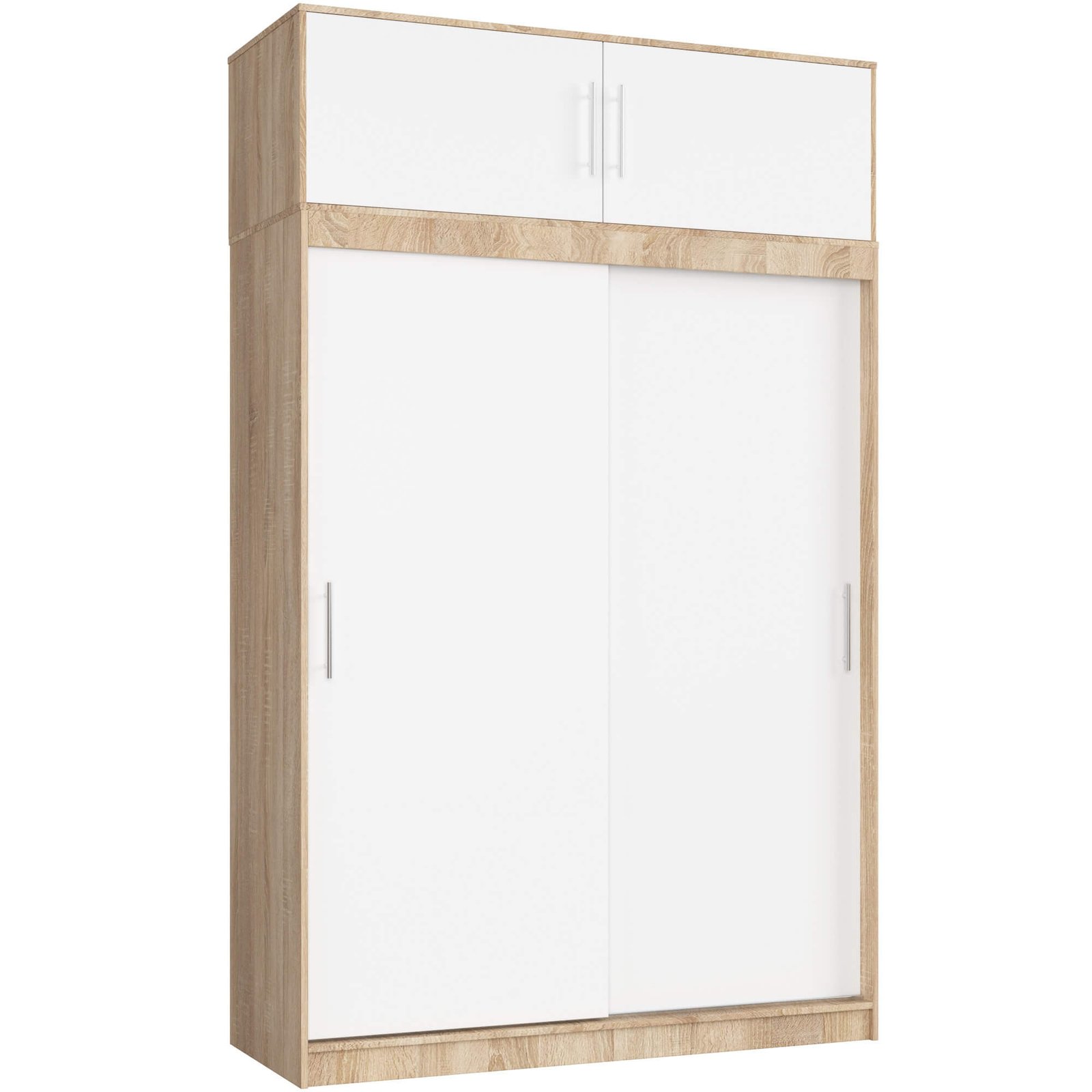 Akord Liukuovi­kaappi Mono jatkeella Tammi Sonoma/Valkoinen 150x60x245