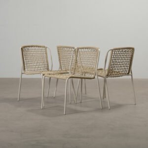 Terassituoli beige, 4 kpl setti