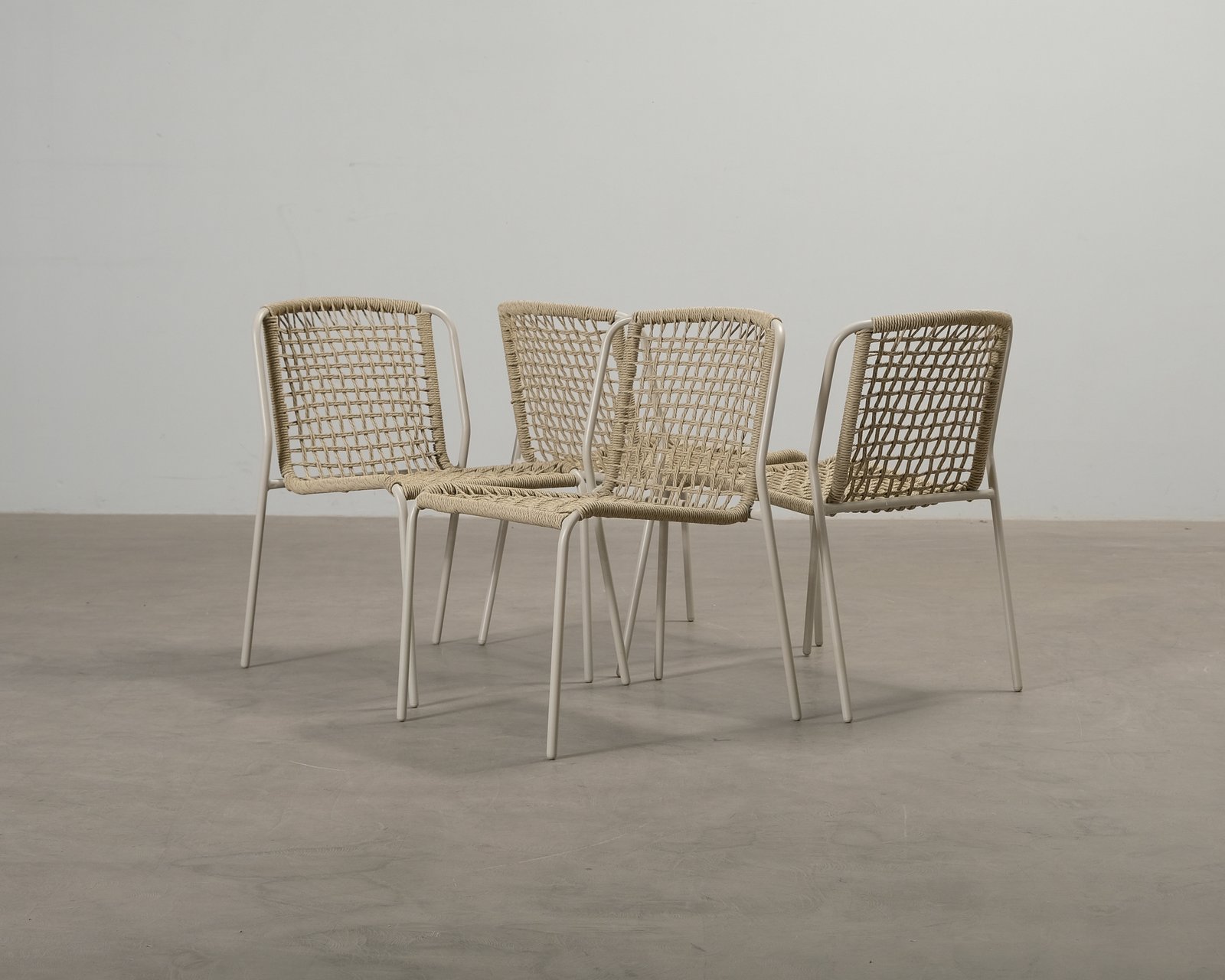 Terassituoli beige, 4 kpl setti
