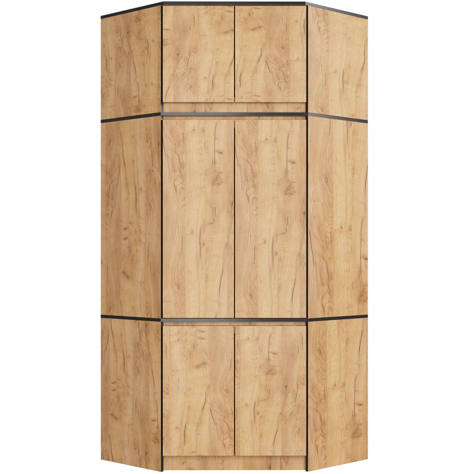 Akord Kulmavaatekaappi yläosalla Tammi Craft 100x50x235