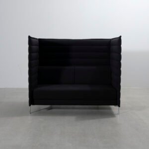 Vitra Alcove Highback 2-istuttava akustiikkasohva musta