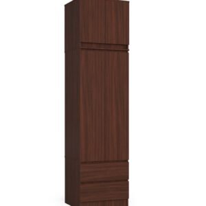 Akord Vaatekaappi yläosalla 2 ovea 2 laatikkoa Wenge 60x51x234