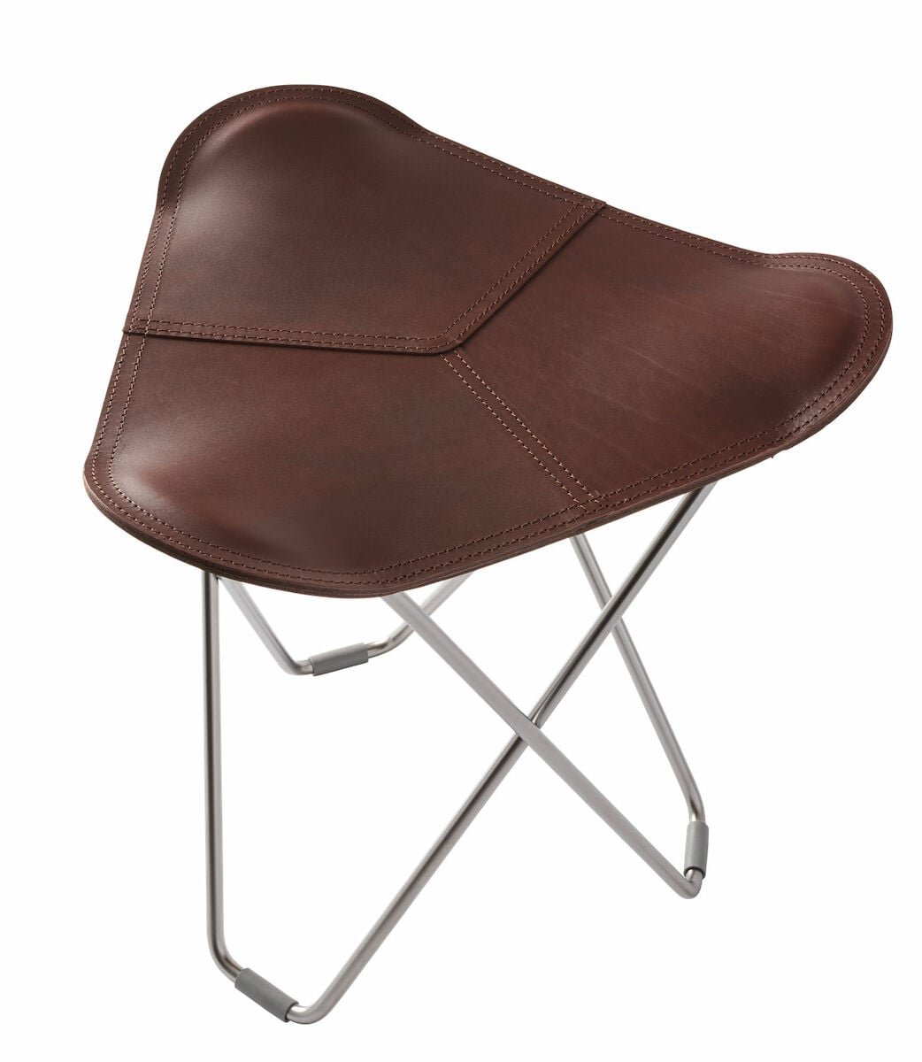 Cuero Flying Goose Pampa jakkara/rahi Chocolate, mattakromi jalka