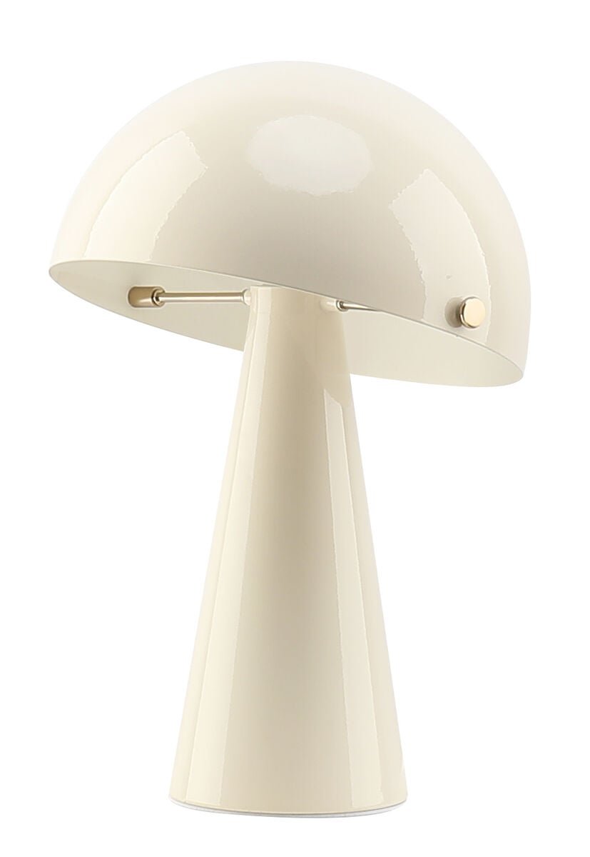 Helmi pöytävalaisin kiiltävä vaalea beige