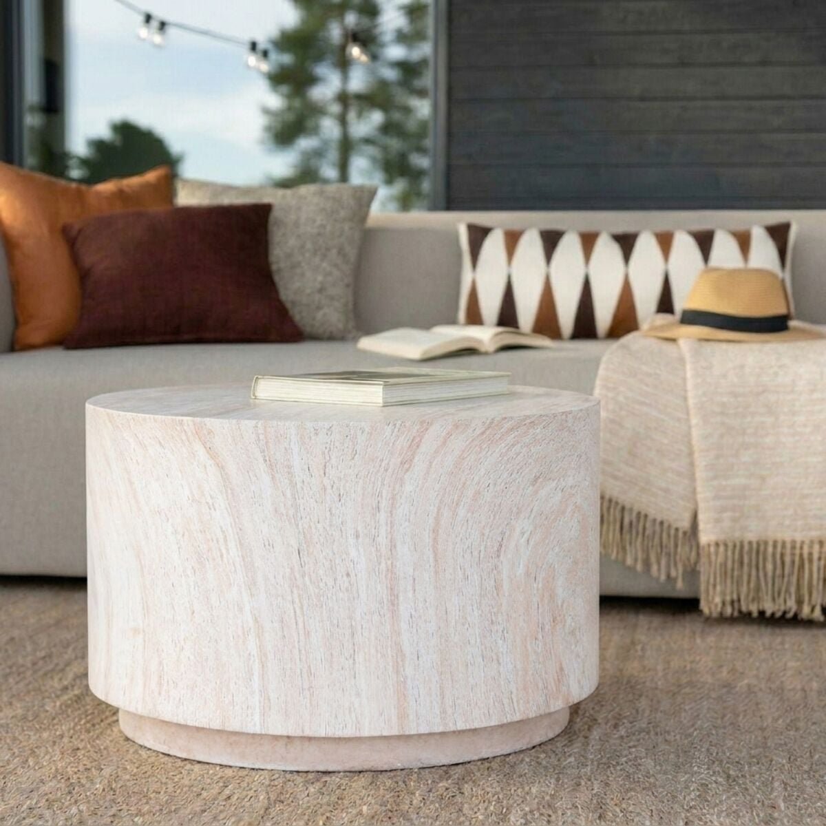 House Nordic Bonn pyöreä sohvapöytä Ø70 cm travertine