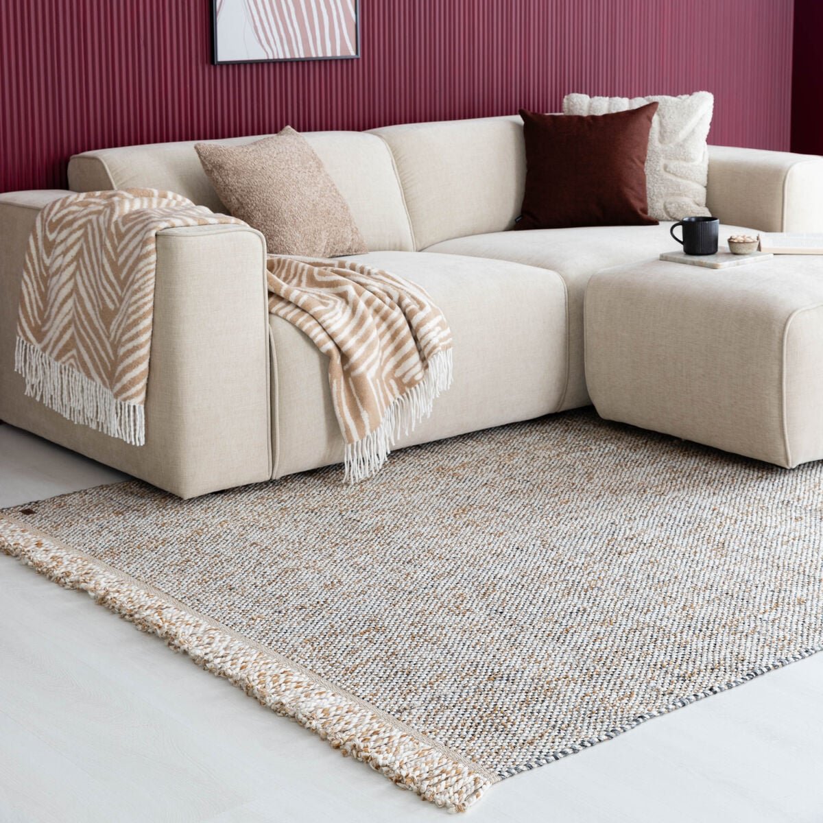 Konsta matto sisä- /ulkokäyttöön 80x200 cm beige/harmaa