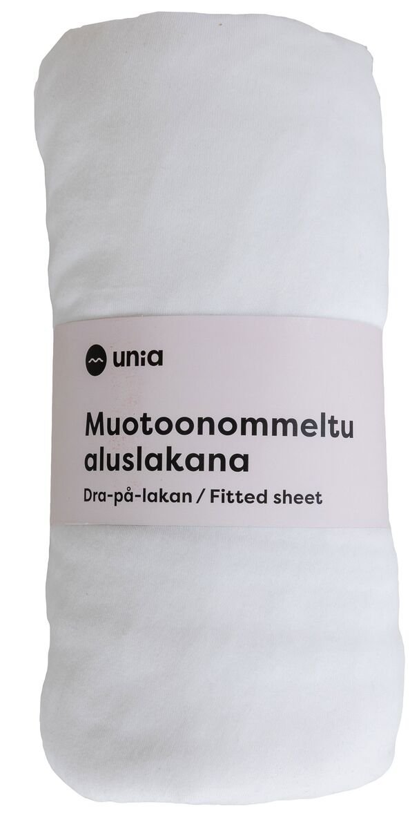 Unia Kuura baby muotoonommeltu aluslakana 60x120+20 cm valkoinen