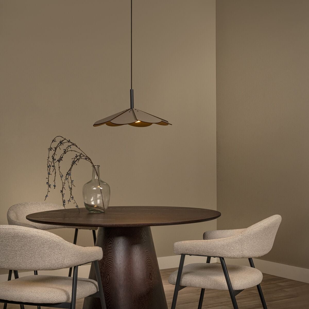 Lucide Blomster riippuvalaisin Ø47 cm taupe