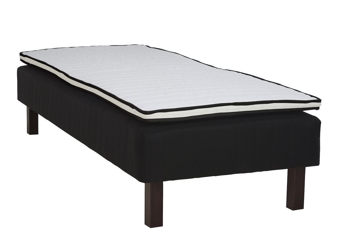 Lumi pocket runkopatjasänky 105, musta Bianca, 20 wenge jalat lumi petauspatja