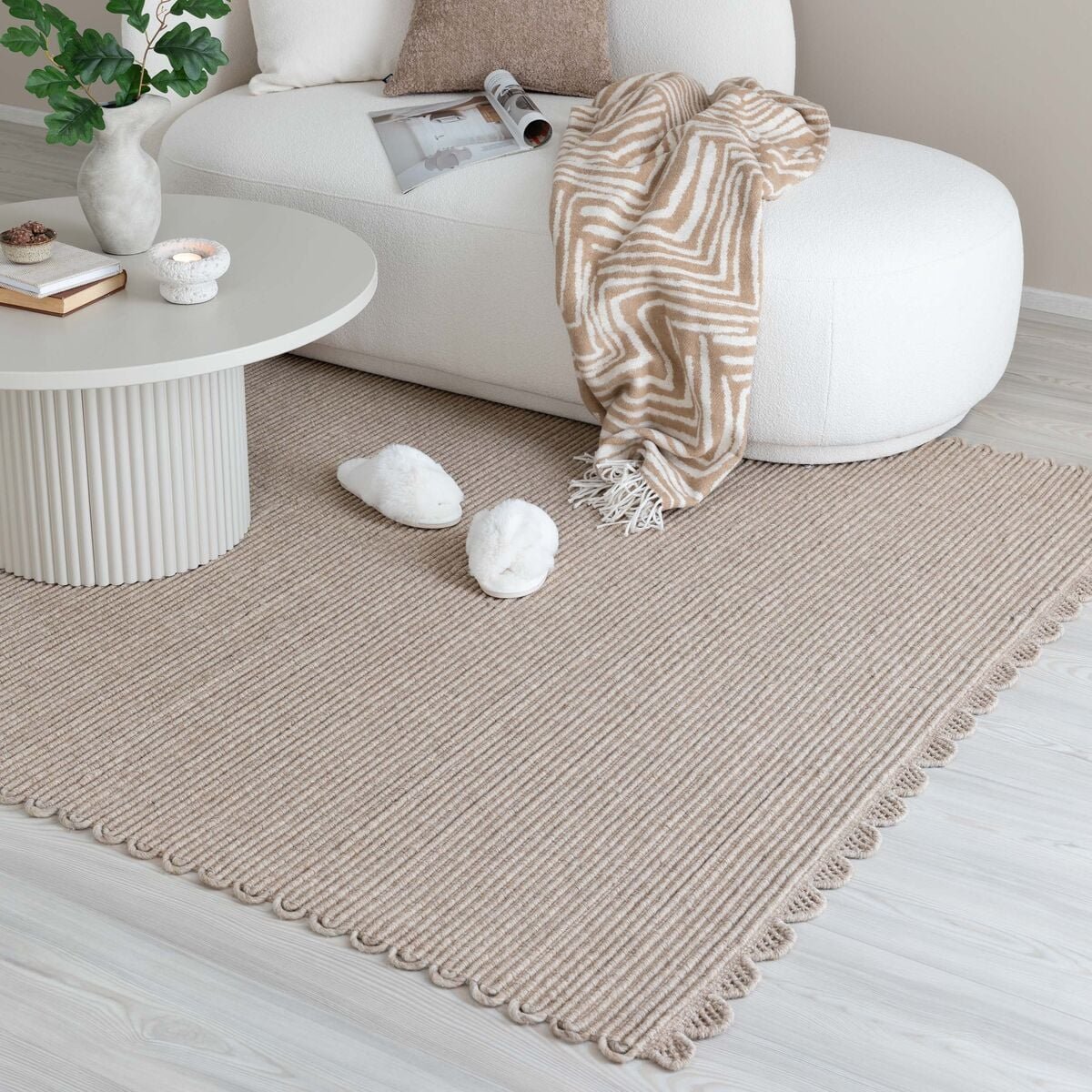 Mooda Pitsi villamatto 80x150 cm beige