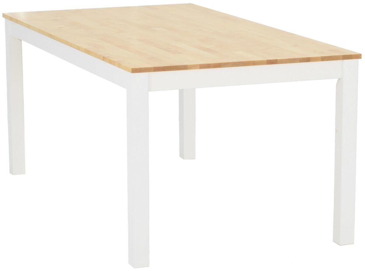 Moona ruokapöytä 90x170 valkoinen/koivu
