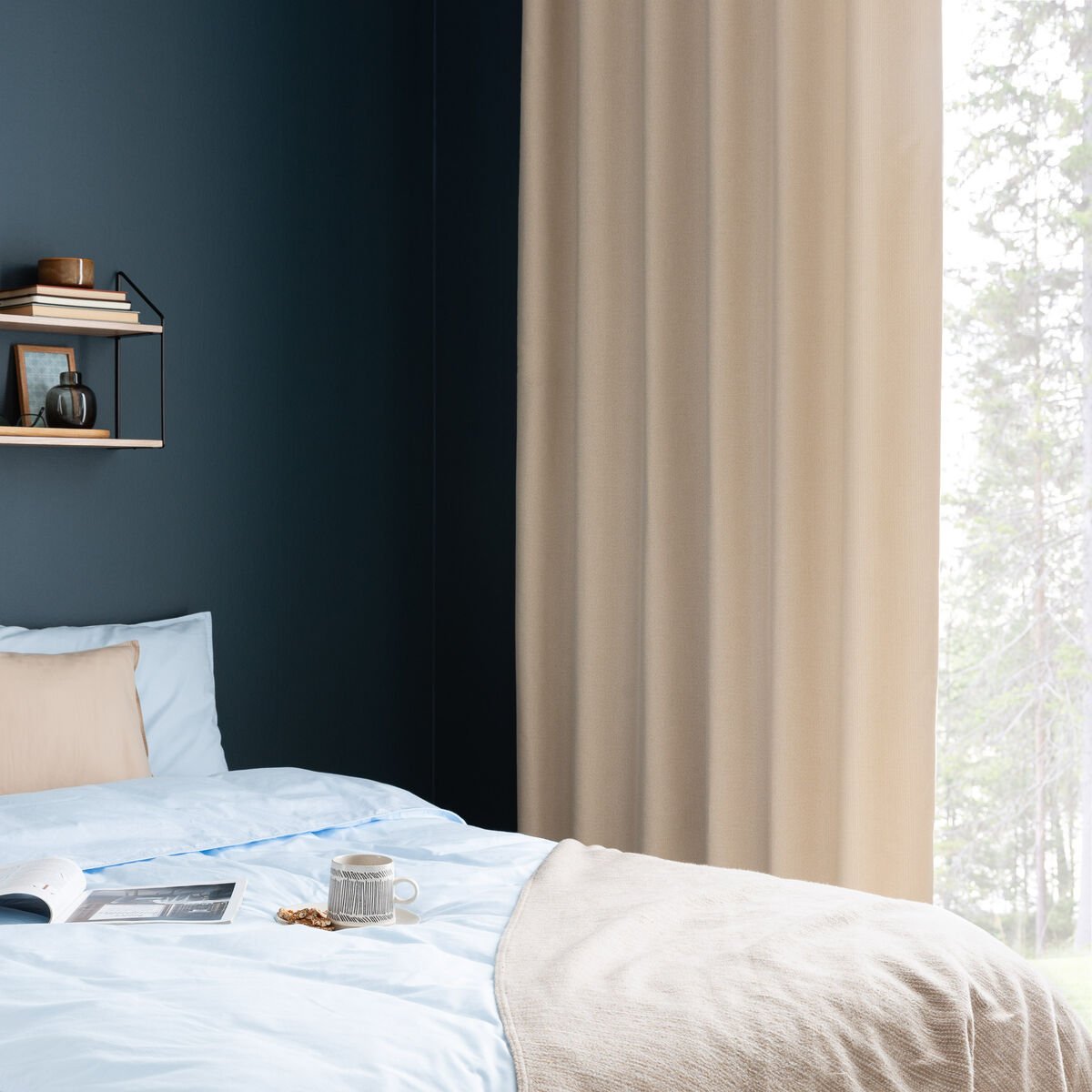 Pinja pimentävä verho 270x280 cm beige (B-10 2166)