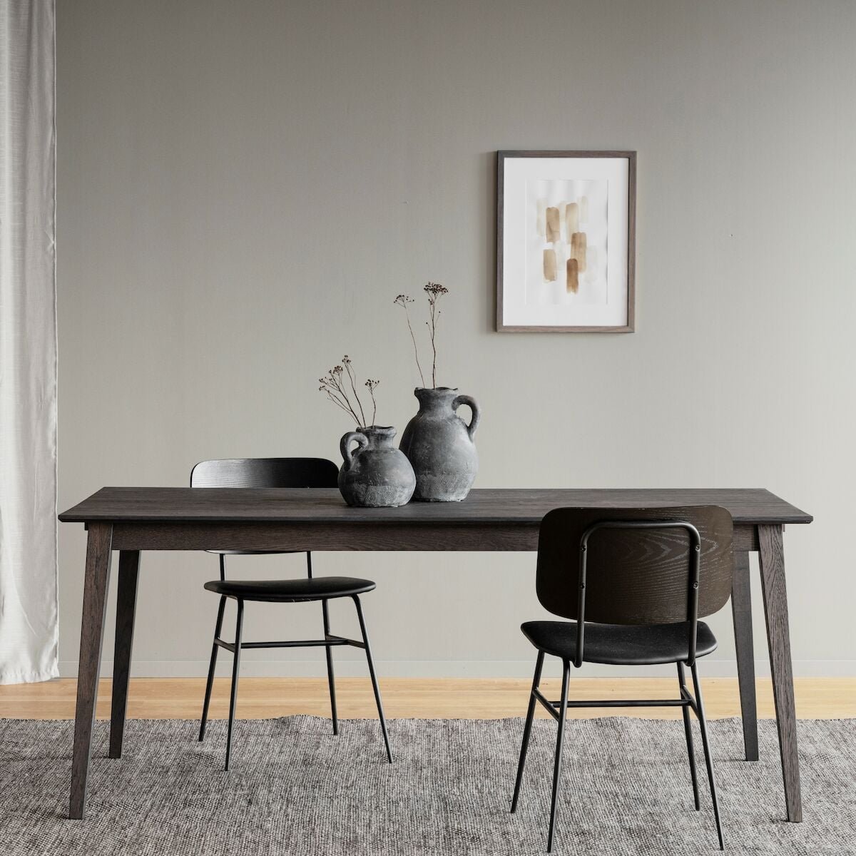 Rowico Home Filippa ruokapöytä 180x90 cm tummanruskea
