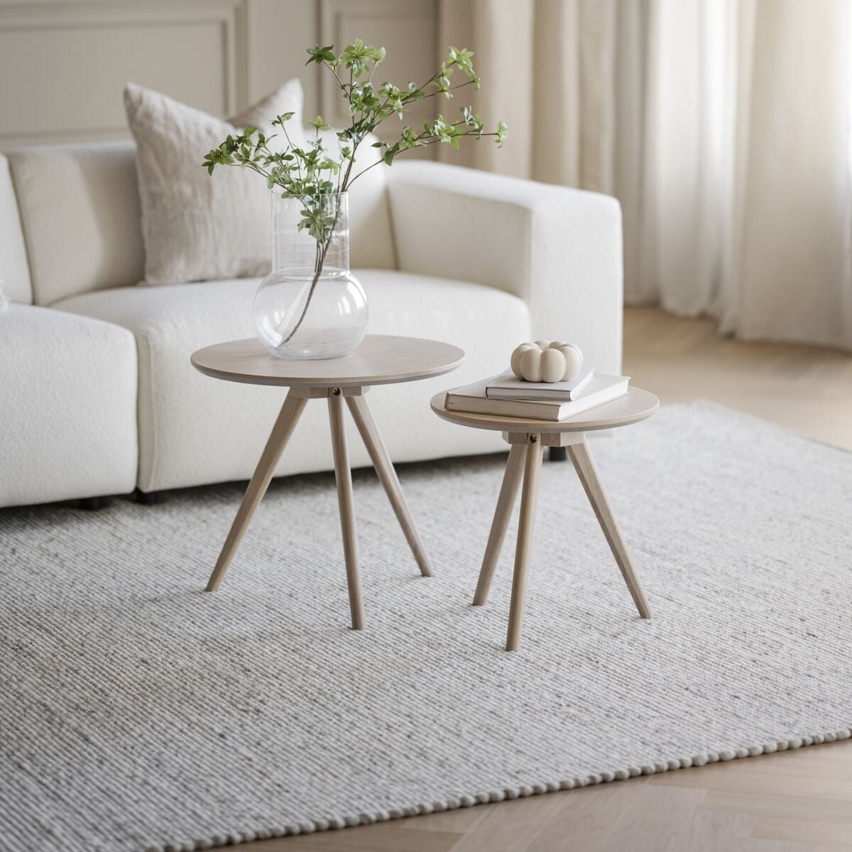 Rowico Home Yumi sarjapöytä valkolakattu tammi