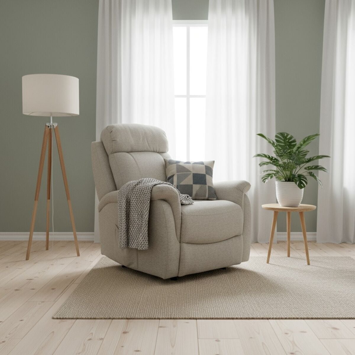 Rubin nousuavusteinen mekanismituoli beige Friday