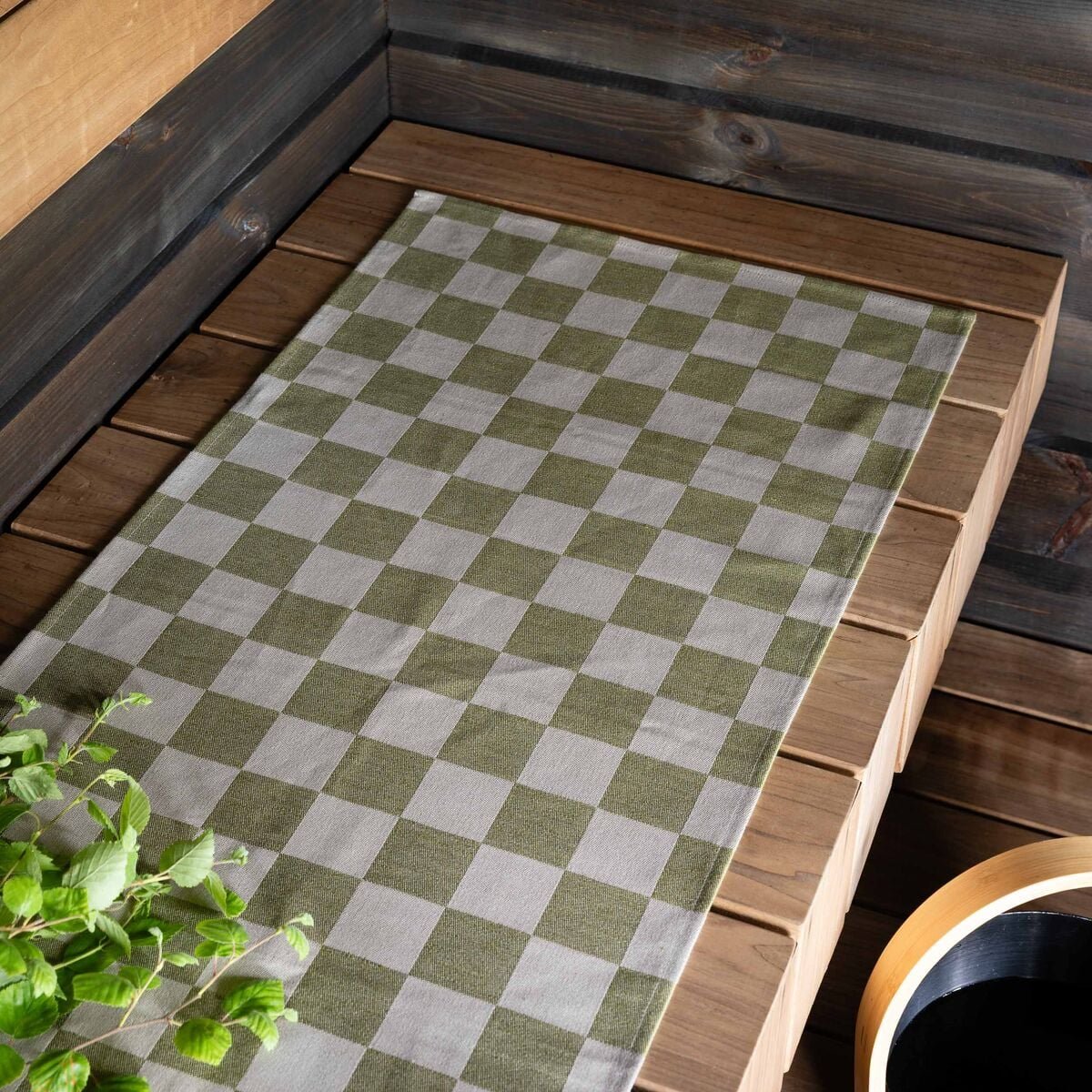 Saaga laudeliina 46x150 cm vihreä/beige
