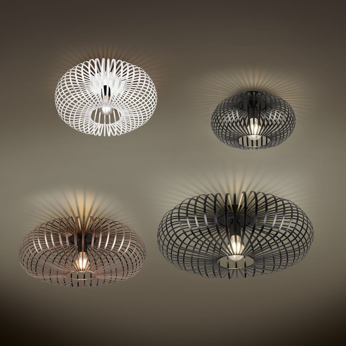 Trio Johann kattovalaisin 40 cm E27 antiikkikupari
