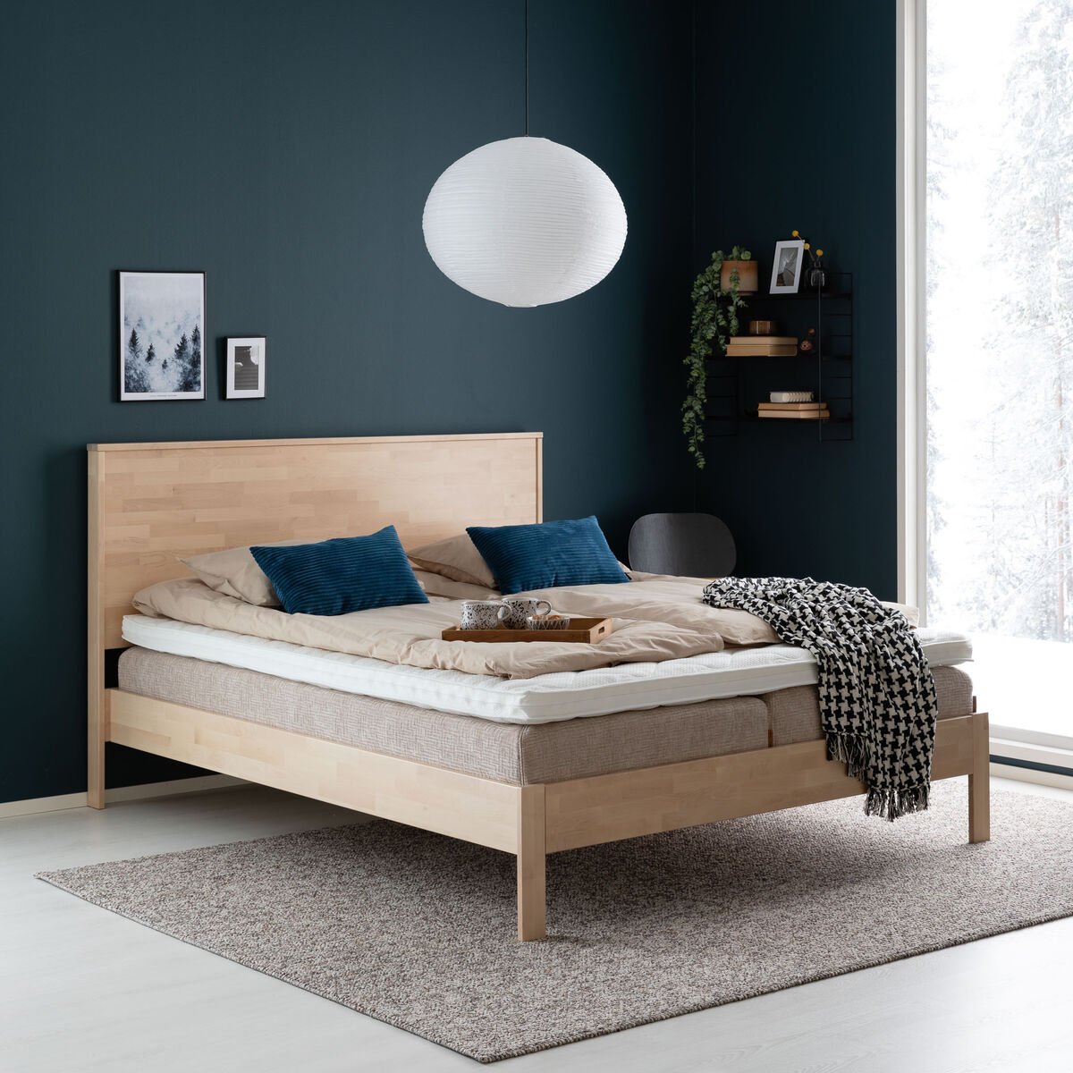 Unia Luxus joustinpatjapaketti 160x200 pocket L, Supersoft, hiekka Omega 08