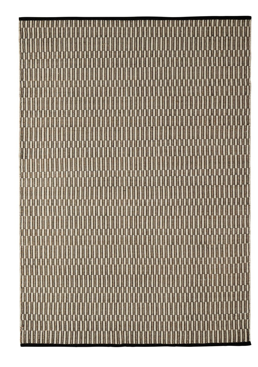 Vaski villamatto 80x200 cm musta/valkoinen