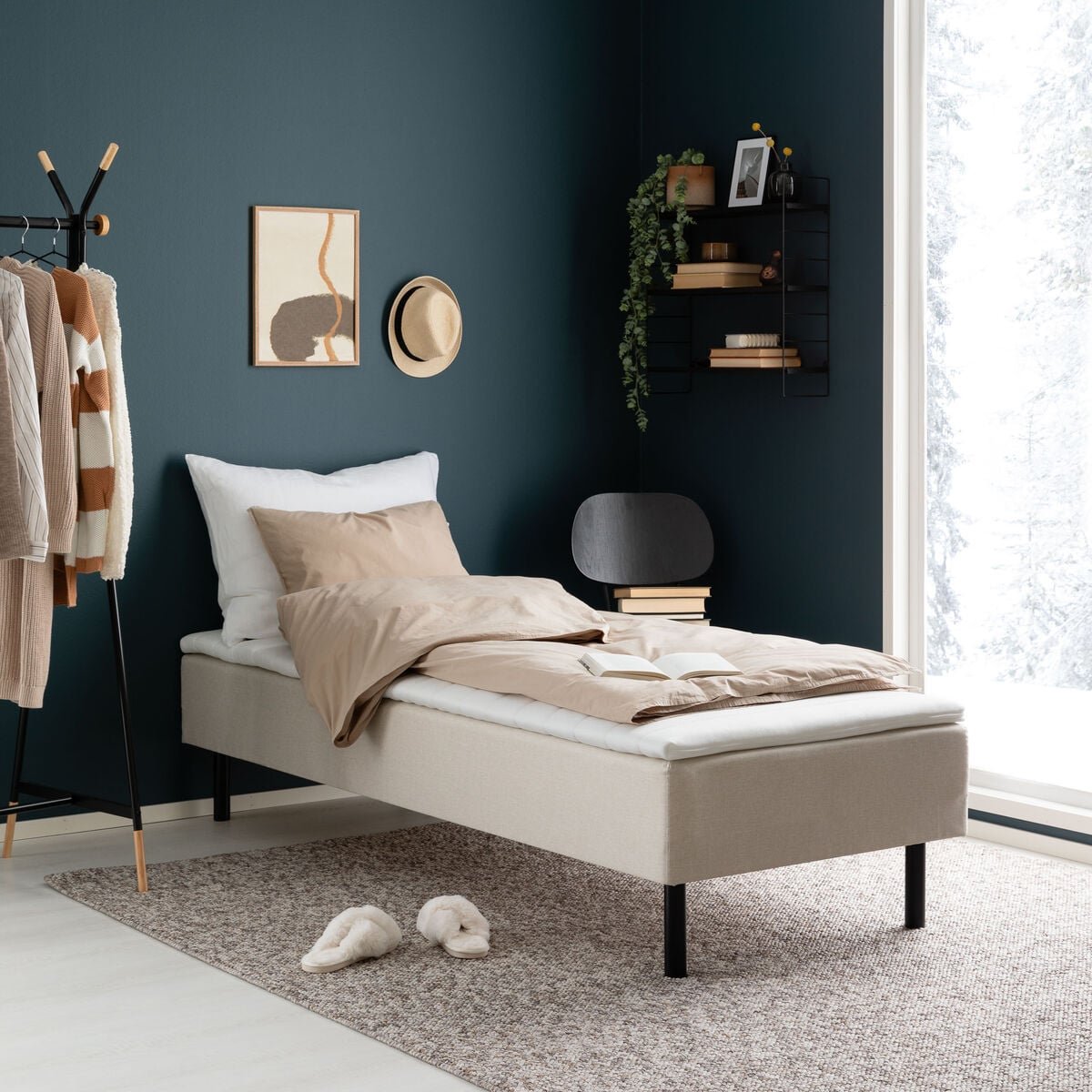 Vivano Pocket runkopatjasänky 80x200 cm beige Colet 24, 4 cm prof.vm petauspat