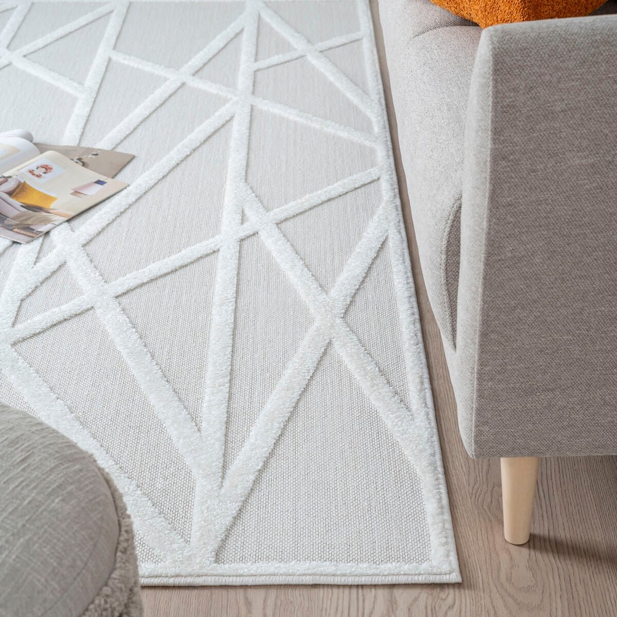 Vivia matto 200x290 cm valkoinen