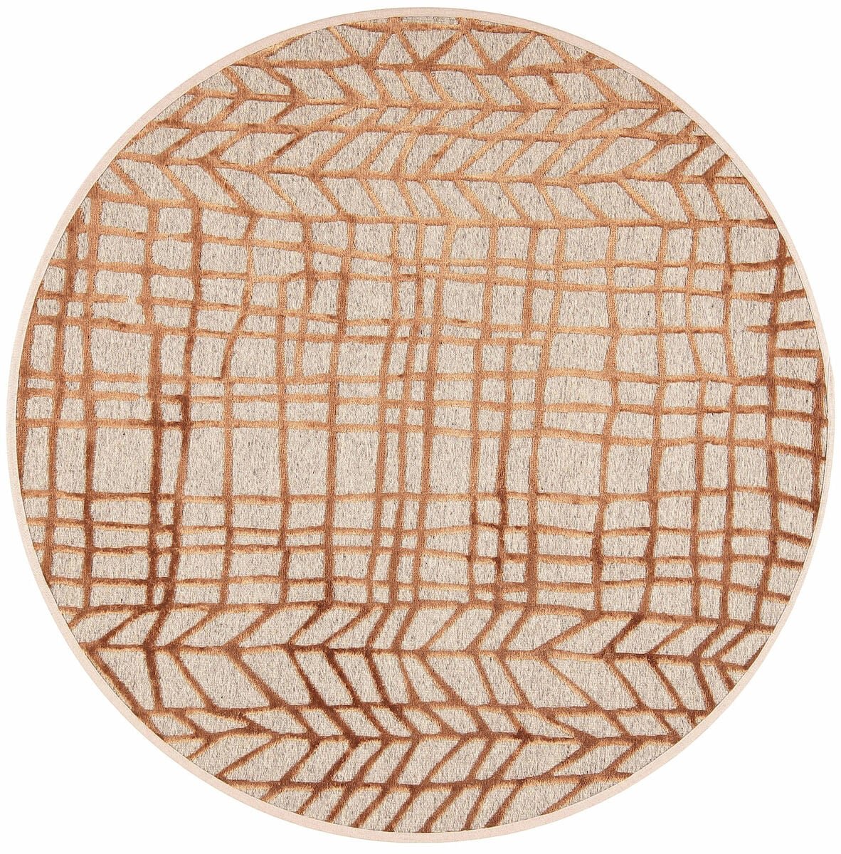 VM Carpet Lastu matto 240 cm pyöreä 3 kupari