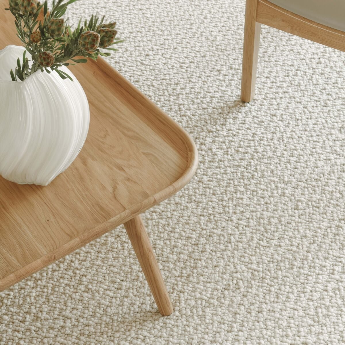 VM Carpet Loimu villamatto 80x300 cm valkoinen 569