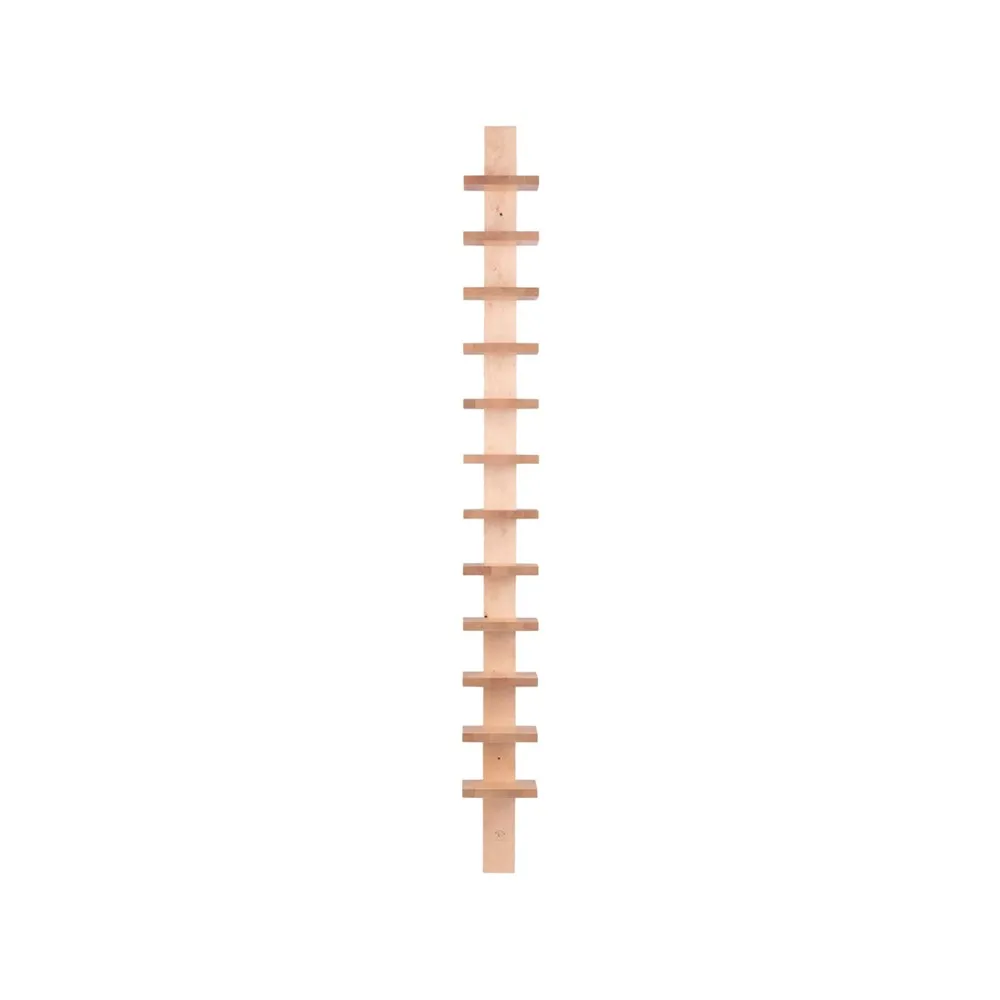 Källemo Pilaster seinähylly Luonnollinen lakattu koivu
