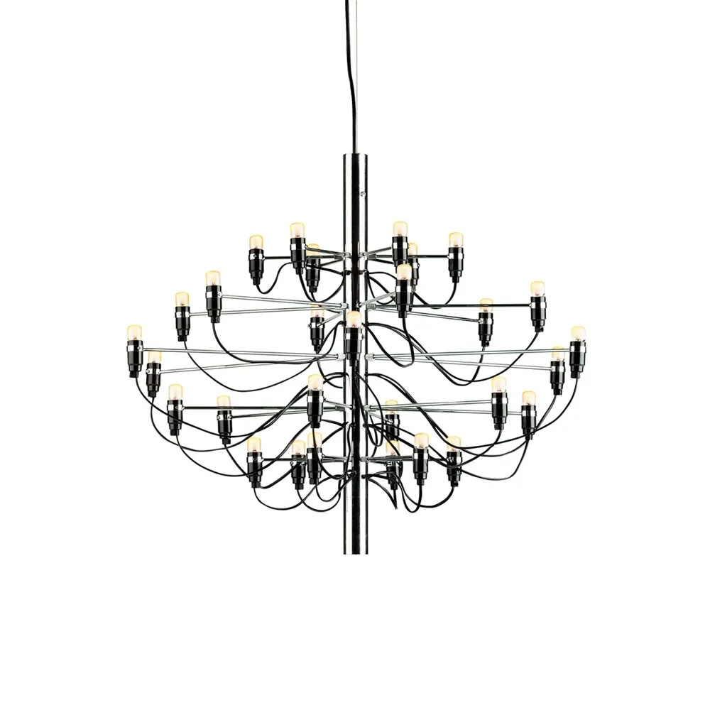Flos 2097 Sarfatti kattokruunu LED Krom 30 lamppua