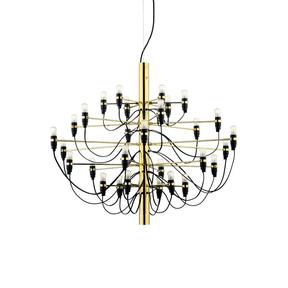 Flos 2097 Sarfatti kattokruunu LED Messinki 30 lamppua