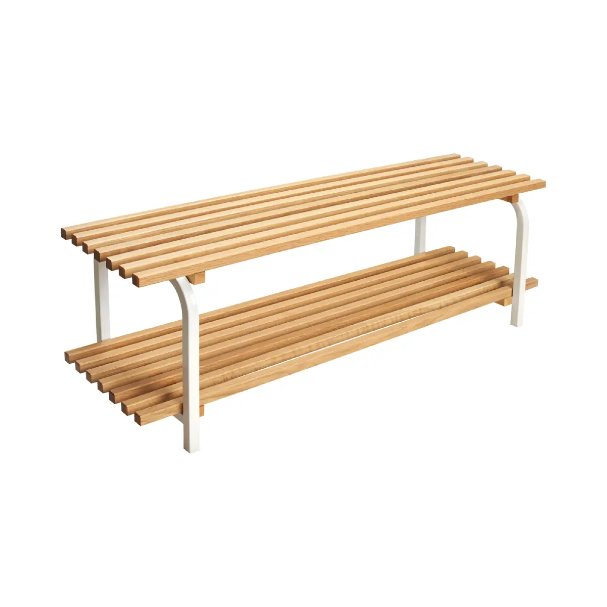 Essem Design, Sara Kenkähylly fristående 120 cm Tammi Valkoinen