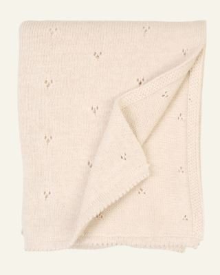 Pointelle torkkupeitto beige