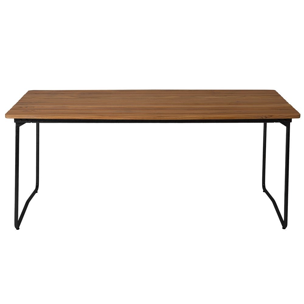 Grythyttan Stålmöbler, Pöytä B31 170 Käsittelemätön teak / musta runko