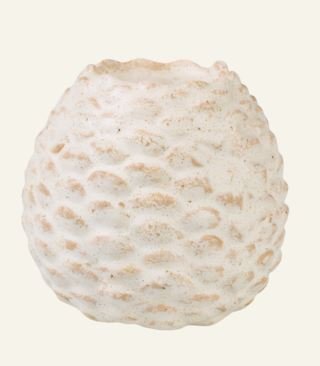 Pinecone kynttilälyhty valkoinen