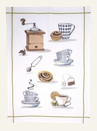 Teatime keittiöpyyhe moniväri/valkoinen
