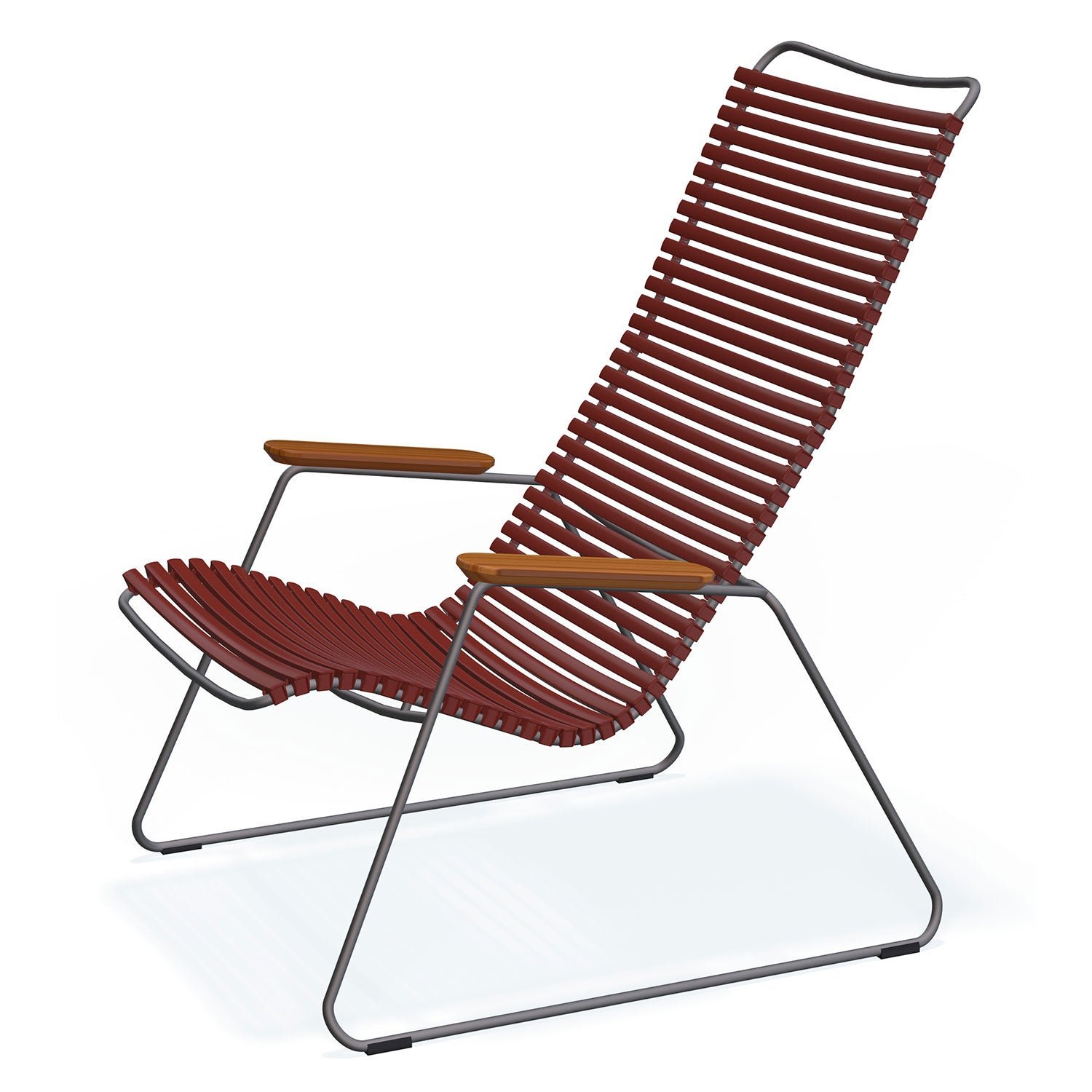 Houe, Click lounge-nojatuoli paprika/grey bambu