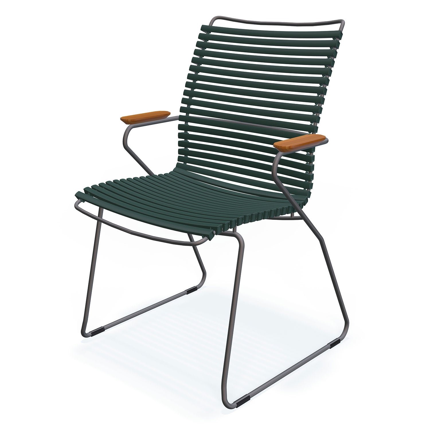 Houe, Click käsinojallinen tuoli korkea pine green/grey bambu