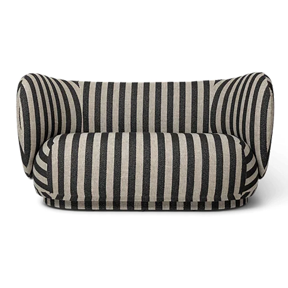 Ferm Living, Rico 2-istuttava sohva Louisiana - Sand/Black