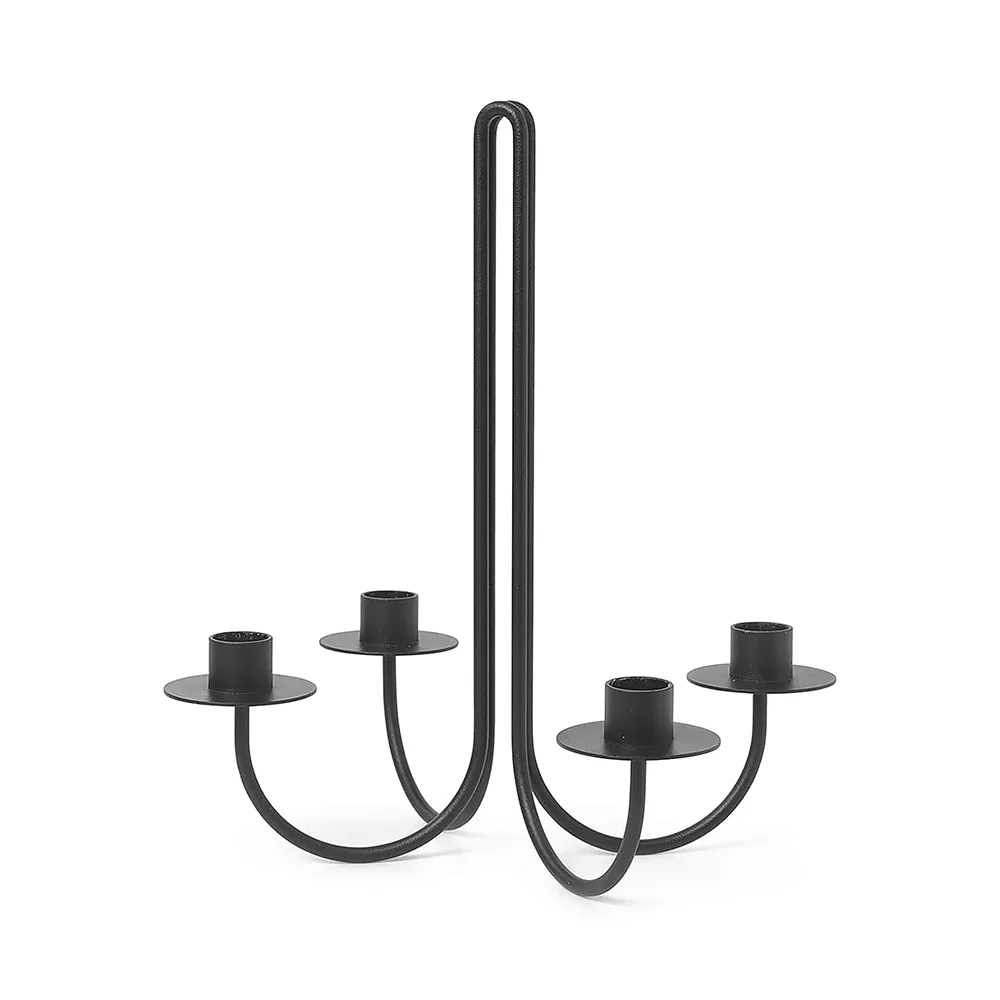 Ferm Living, Kynttelikkö Sway Black
