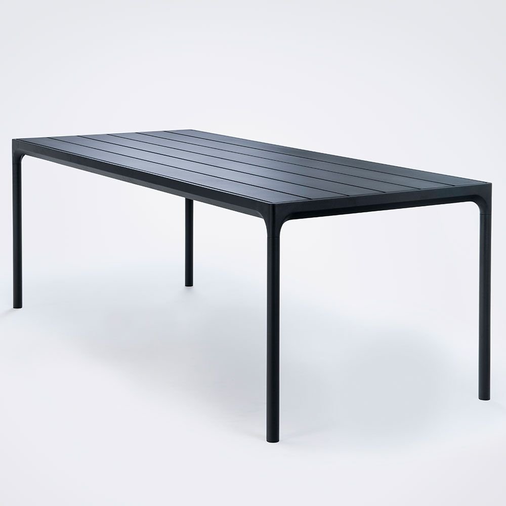 Houe, Four ruokapöytä 210x90 cm musta alumiini