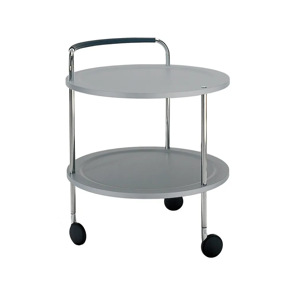 SMD Design Trolley Round basic tarjoiluvaunu Vaaleanharmaa, kromirunko