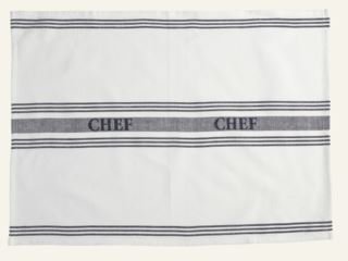 Chef Stripe keittiöpyyhe valkoinen