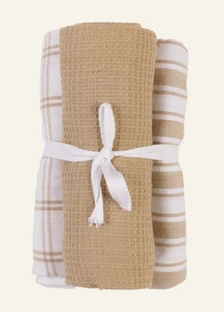 Stina 3pk keittiöpyyhe beige