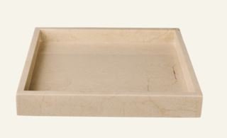 Marble square kynttilänpidin beige